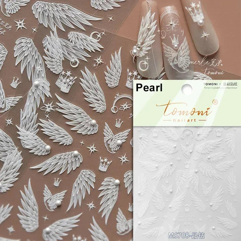 Dreamy Chic Butterfly Flower Bowknot Square Rhinestone Crystal 5D Self Adhesive Nail Art Stickers Fantasy Shiny Manicure Decals (ONLINE ORDER ONLY)