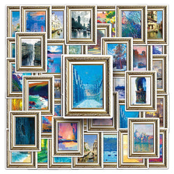 Vintage Art Oil Painting Graffiti Stickers Decals - Waterproof for Laptop, Guitar, Phone, Luggage, Car - 10/30/50pcs (Online Order Only)