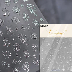 Dreamy Chic Butterfly Flower Bowknot Square Rhinestone Crystal 5D Self Adhesive Nail Art Stickers Fantasy Shiny Manicure Decals (ONLINE ORDER ONLY)