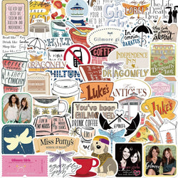 Gilmore Girls Stickers Set: TV Show Decals for Skateboard, Guitar, Laptop, Phone, Cup (ONLINE ORDER ONLY)