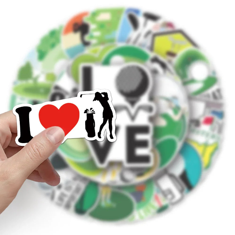 10/50Pcs Cartoon Golf Sport Graffiti Stickers Laptop Fridge DIY Guitar Luggage Phone Decals Sticker Kid Toy Gift (ONLINE ORDER ONLY)
