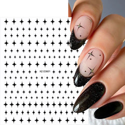 1Sheet Laser Star Nail Stickers 3D Metallic Mirror Gold/Silver Irregular Star Manicure Decals Y2K Self Adhesive Nails Decoration (ONLINE ORDER ONLY)