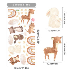 Boho Forest Animal Wall Decals Kids Room Decor (ONLINE ORDER ONLY)