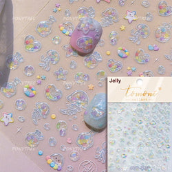 Ocean Elements Starry Sea Shoal of Fish School Water Bubbles Water Bubbles Adhesive Nail Art Decoration Sticker Manicure Decals (Online Order Only)
