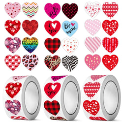 100-500pcs Heart-shaped Wedding Sticker Label Self-adhesive Sealing Decoration Sticker Invitation Label Birthday Party Stickers (ONLINE ORDER ONLY)