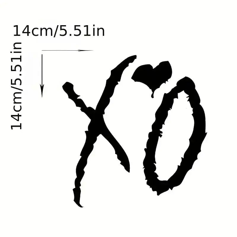 XO Stickers about XO Weekend Cuddle And Kiss Style, Personality Funny Car Stickers, Trunk Cover Car Stickers,For Cars, Trucks, (ONLINE ORDER ONLY)