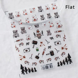 Gothic Dark Spider Butterfly Cross Flame Wings Halloween Horror Rose Flower Rabbit Pumpkin Bear Nail Art Stickers Manicure Decal (ONLINE ORDER ONLY)