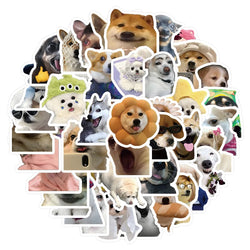 10/30/50PCS Cute Dog Animals Stickers Funny Meme Cartoon Decals Decoration DIY Notebook Fridge Laptop Phone Car Sticker For Kids (ONLINE ORDER ONLY)