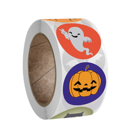 100-500pcs Halloween Pumpkin Witch Self Adhesive Paper Stickers Candy Bags Box Gift Packaging Sealing Sticker Labels (ONLINE ORDER ONLY)