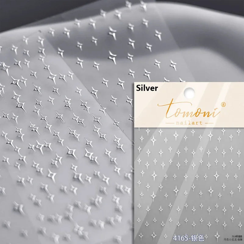 Dreamy Moon Star Cloud Butterfly Starrylight Rhinestone 5D Soft Embossed Relief Nail Art Sticker 3D Decal Decoration Manicure (ONLINE ORDER ONLY)