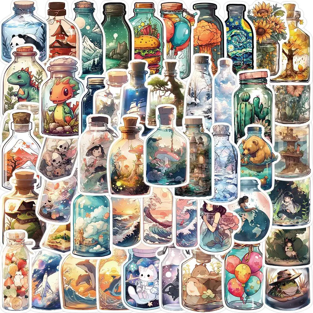 50pcs Anime Cartoon Stickers for Bottles, Party Gifts, Skateboards, Laptops, Suitcases, Scrapbooking (ONLINE ORDER ONLY)