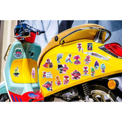 50pcs Retro Magic Genie Stickers For DIY Suitcase Water Bottle Phone Laptop Guitar Car Motorcycle Skateboard Vintage Sticker (ONLINE ORDER ONLY)