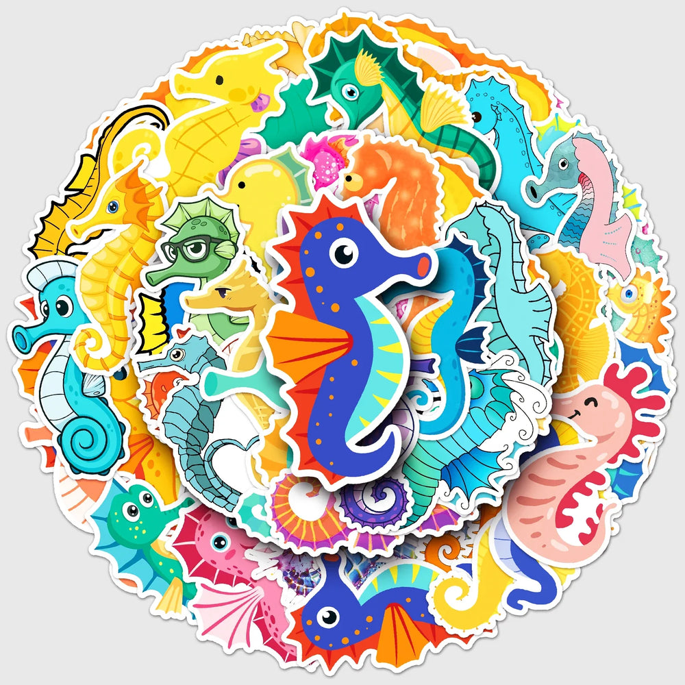 50Pcs Haima Cartoon Waterproof Vinyl Stickers for Skateboard Snowboard Decals (Online Order Only)