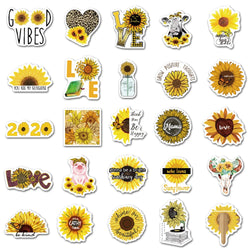 10/50Pcs You Are My Sunshine Sunflower Cartoon Graffiti Stickers Laptop Luggage Scrapbook Diary Phone Guitar Sticker Kid Toy (ONLINE ORDER ONLY)