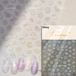 Fruit Paradise Guava Strawberry Pear Peach Orange Watermelon Pitaya Cherry Kiwifruit Pineapple Nail Art Stickers Manicure Decals (ONLINE ORDER ONLY)