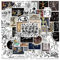 62PCS Retro Greece Micromosaic Skeleton Art Stickers for Car Laptop Phone Guitar Decals (ONLINE ORDER ONLY)
