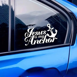 “Jesus is my Anchor” Stickers，Christian God Car Body Bumper Vinyl Decal Car Accessories，for Car Truck Motorcycle ,Self-adhesive (ONLINE ORDER ONLY)