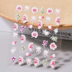 1 Sheet 5D Embossed Nail Art Stickers Graffiti Heart Flower Design Nail Art Decals Self-Adhesive DIY Manicure Nail Art Supplies* (ONLINE ORDER ONLY)
