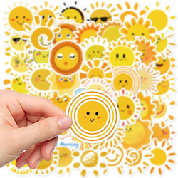 10/30/50PCS Cute Sun Cartoon Sticker For Suitcase Scrapbook Laptop Guitar Stationery Decals Children DIY Scrapbooking Supplies (ONLINE ORDER ONLY)