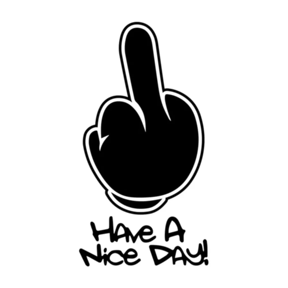 Middle Finger Car Stickers and Decals Creative Funny Stickers Car Stickers (ONLINE ORDER ONLY)