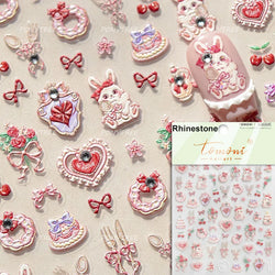 Sweet Cookies Biscuit Snack Delicious Doughnut Savoury Food Bicky Croissant Cheese Pudding Baguette Chic Nail Art Stickers Decal (ONLINE ORDER ONLY)
