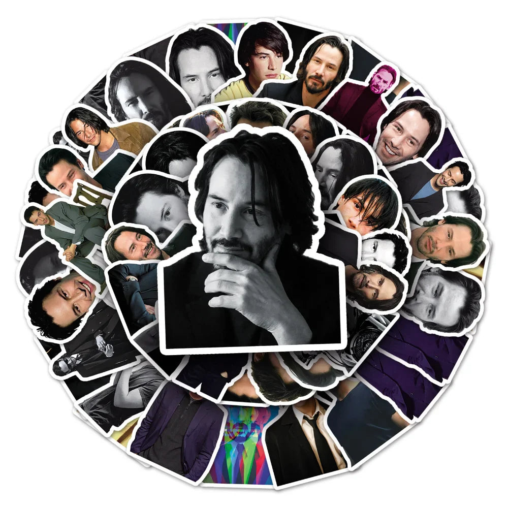 10/50PCS Keanu Reeves Through the Years Sticker Packs (ONLINE ORDER ONLY)