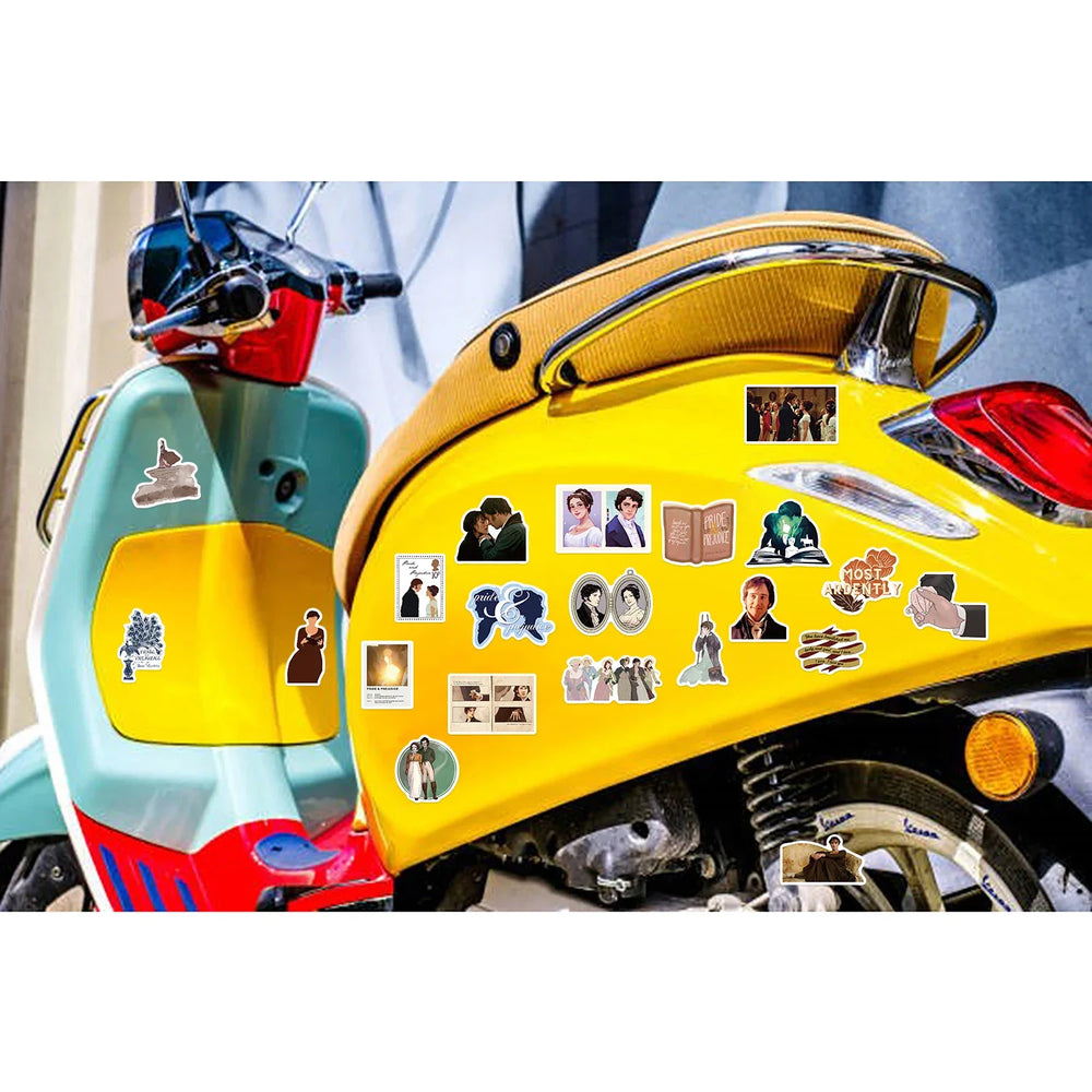 50pcs Pride And Prejudice Stickers TV Show Classic Movie Decals For Laptop Scrapbook Water Bottle Phone Bike Helmet Sticker (Online Order Only)
