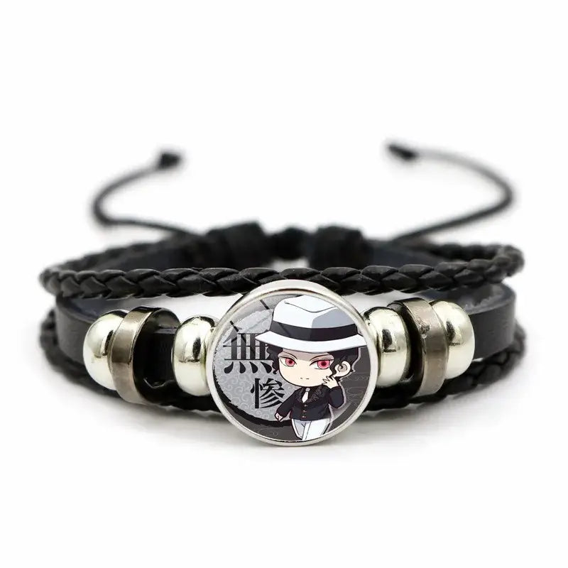 Demon Slayer Bracelet: Tanjiro & Nezuko Leather Charm (ONLINE ORDER ONLY)