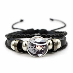 Demon Slayer Bracelet: Tanjiro & Nezuko Leather Charm (ONLINE ORDER ONLY)