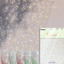 Embossed Flower Pink Butterfly Lucky Peach Blossom Chic Spring Petal 5D Soft Relief Adhesive Nail Art Stickers Manicure Decals (Online Order Only)