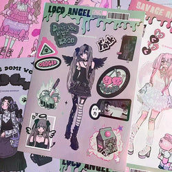 Korean ins Sweet Cool Girl Sticker Diary Scrapbooking DIY Album Decoration Sticker Aesthetic Stationery Art Supplies Personalizd (ONLINE ORDER ONLY)