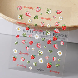 1 Sheet 5D Embossed Nail Art Stickers Graffiti Heart Flower Design Nail Art Decals Self-Adhesive DIY Manicure Nail Art Supplies* (ONLINE ORDER ONLY)