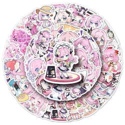 10/30/50PCS Honkai Impact 3 Stickers Cute Elysia Cartoon Sticker Fridge Luggage Laptop Phone Guitar Car Bike Skateboard Decals (ONLINE ORDER ONLY)