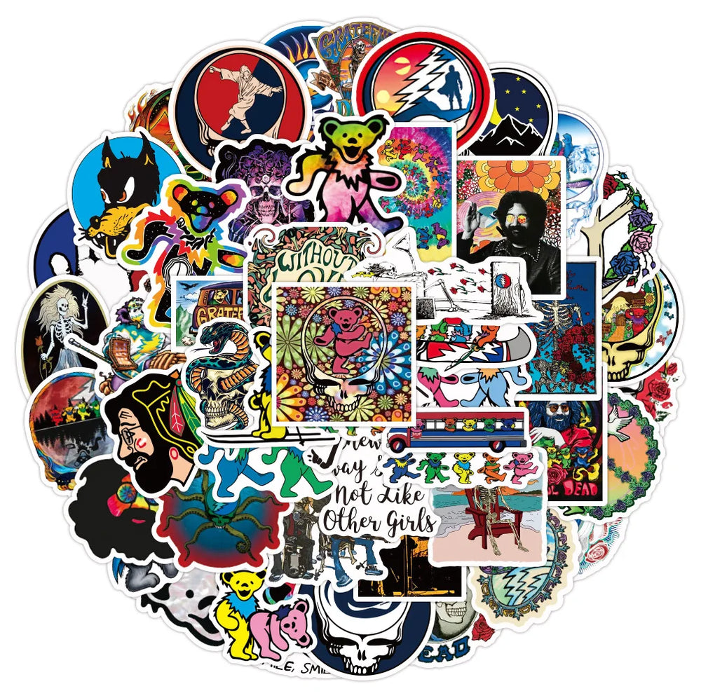 10/30/50pcs Grateful Dead Stickers Packs (ONLINE ORDER ONLY)