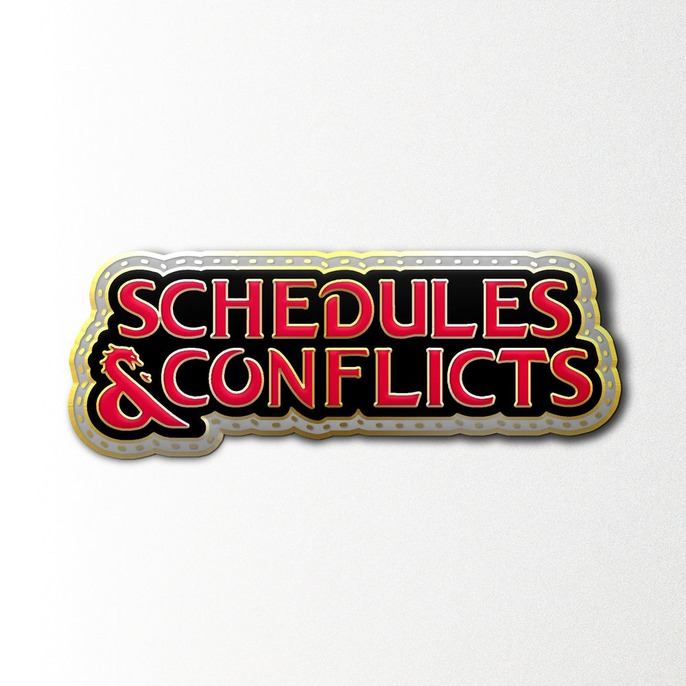 Scheduled & Conflicts - Enamel Pin (Online Only)