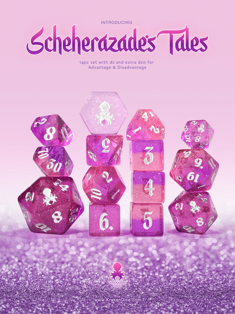 Scheherazade's Tales 14pc Dice Set (ONLINE ORDER ONLY)