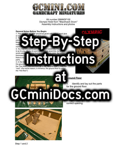 28mm Olympic Hotel from Blackhawk Down - 28MMDF102 (Online Order Only)