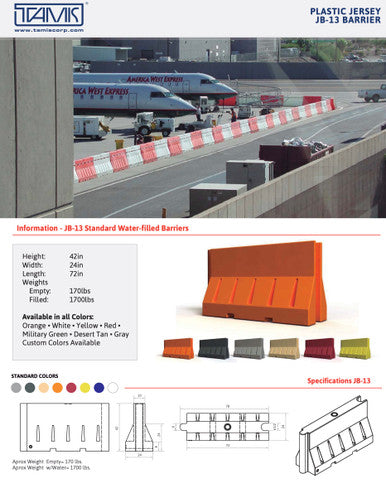 28mm Water Filled K-Rails (6 Per Kit) - 28MSCE012 (Online Order Only)