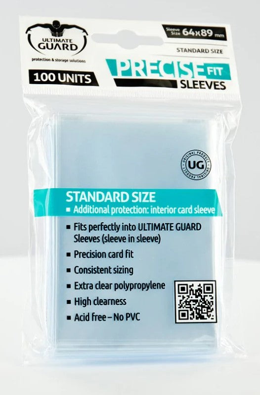 Ultimate Guard - Precise Fit Sleeves - Standard Size - 100 Count (Online Order Only)