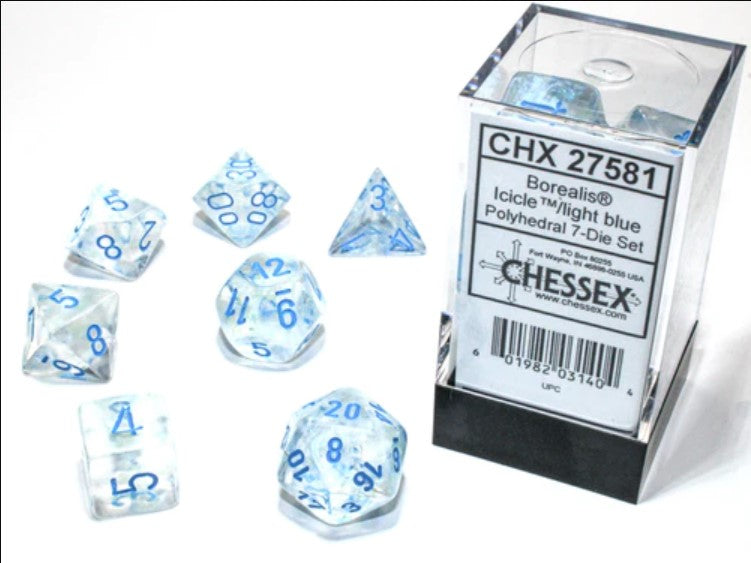 Chessex: Polyhedral Borealis Dice sets (Online Order Only)