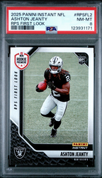 Graded 2025 Panini Instant Ashton Jeanty #RPSFL2 RPS First Look Rookie RC Football Card PSA 8 Near Mint (ONLINE ORDER ONLY)