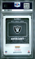 Graded 2025 Panini Instant Ashton Jeanty #RPSFL2 RPS First Look Rookie RC Football Card PSA 8 Near Mint (ONLINE ORDER ONLY)