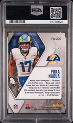 Graded 2023 Panini Phoenix Puka Nacua #200 Green /25 Rookie RC Football Card PSA 10 Gem Mint (ONLINE ORDER ONLY)