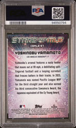 Graded 2024 Topps Yoshinobu Yamamoto #CSMLB57 Stars of MLB Chrome Rookie RC Baseball Card PSA 10 Gem Mint (ONLINE ORDER ONLY)