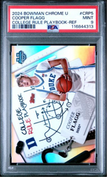 Graded 2024 Topps Bowman Chrome U Cooper Flagg #CRP5 College Rule Playbook Refractor Rookie RC Basketball Card PSA 9 Mint (ONLINE ORDER ONLY)