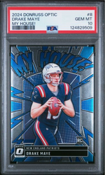 Graded 2024 Panini Donruss Optic Drake Maye #8 My House! Rookie RC Football Card PSA 10 Gem Mint (ONLINE ORDER ONLY)
