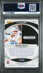Graded 2024 Panini Prizm Draft Picks Drake Maye #THDME Trophy Hunting Blue Ice /99 Rookie RC Football Card PSA 10 Gem Mint (ONLINE ORDER ONLY)