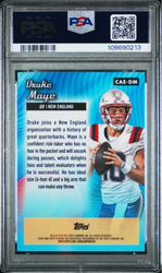 Graded 2024 Topps Chrome Drake Maye #CAEDM Chrome All Etch Pink Refractor Rookie RC Football Card PSA 10 Gem Mint (ONLINE ORDER ONLY)