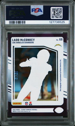 Graded 2024 Panini Clearly Donruss Ladd McConkey #68 Autograph Purple /75 Rookie RC Football Card PSA 10 Gem Mint