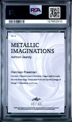 Graded 2025 Leaf Ashton Jeanty #MI2 Metallic Imaginations Series 2 Red /199 Rookie RC Football Card PSA 10 Gem Mint